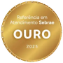 Selo SEBRAE Referência em Atendimento Ouro 2025